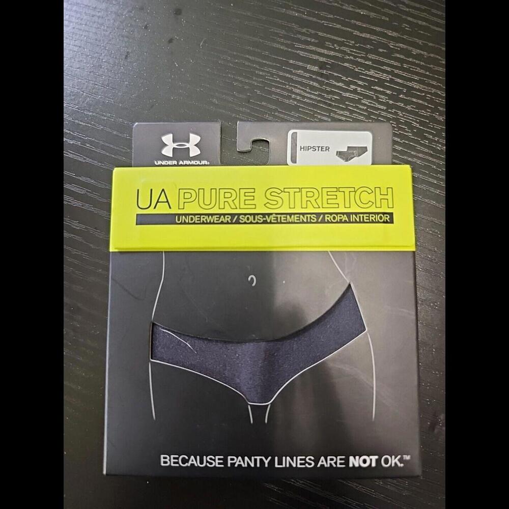 Under Armour Women's UA Pure Stretch Hipster One Size Fits All Black New